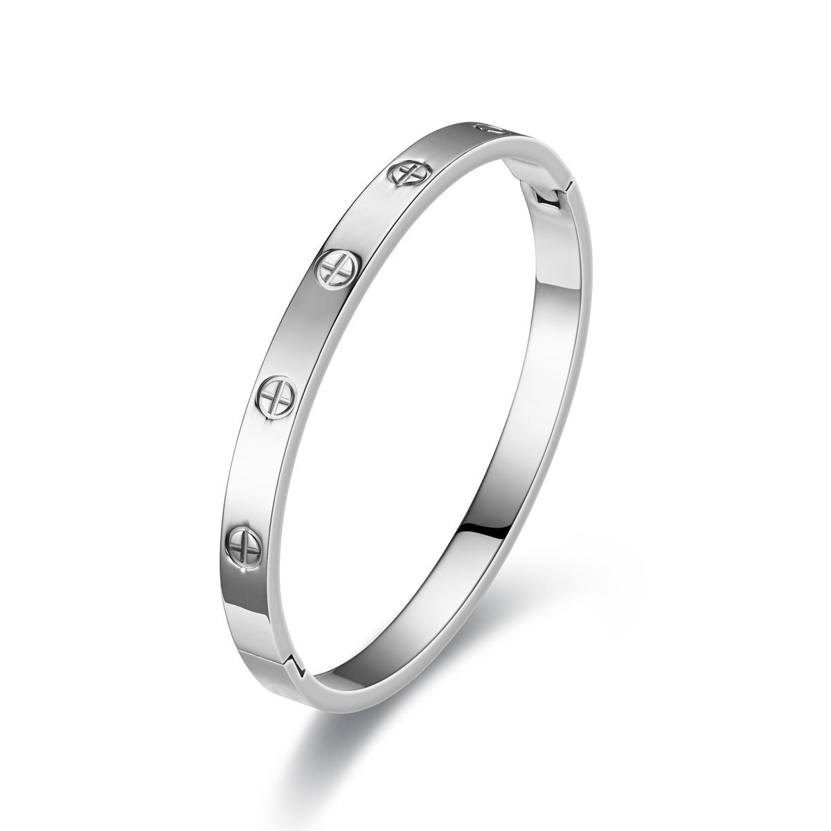 European and American cross-border stainless steel cross nail bracelet fashion all-match titanium steel bracelet men and women fashion bracelet wholesale