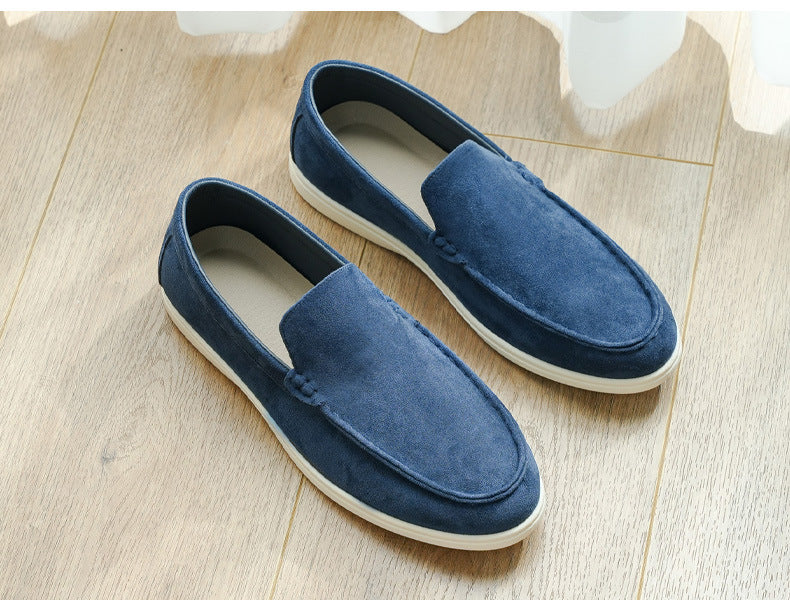 Cross-Border Popular Slip-On Suede Loafers Slip-On Slip-Ons Casual Fashion Beanie Shoes for Men Dropshipping