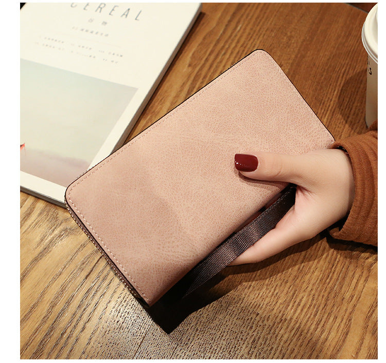 Lonny Women's Hand-Held Long Wallet Korean Style Handbag Multi-Functional Card Holder Mobile Phone Bag Coin Purse Women's Wallet
