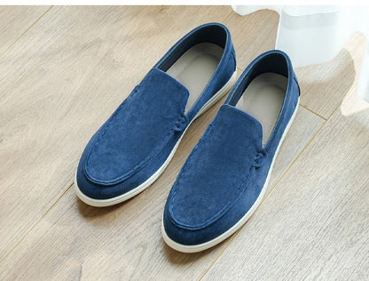 Cross-Border Popular Slip-On Suede Loafers Slip-On Slip-Ons Casual Fashion Beanie Shoes for Men Dropshipping