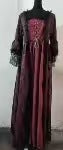 New Large Size Retro Palace Medieval Dress with Lace Splicing and Bell Sleeves for Women's Stage Performance, in Stock