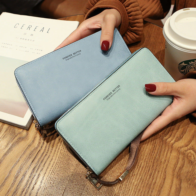 Lonny Women’s Long Wallet & Phone Bag – Korean Style Multi-Function Clutch