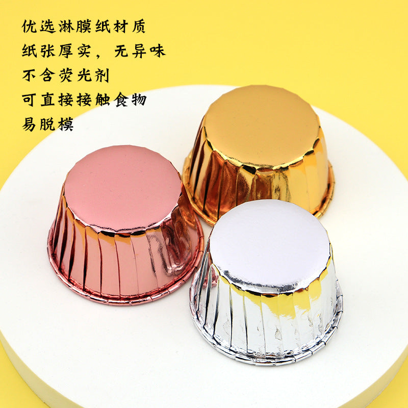 Large Maffin Cup Roll-up Cupcake Cups Golden Silver Cake Cups Maffin Baking Maffin Cup