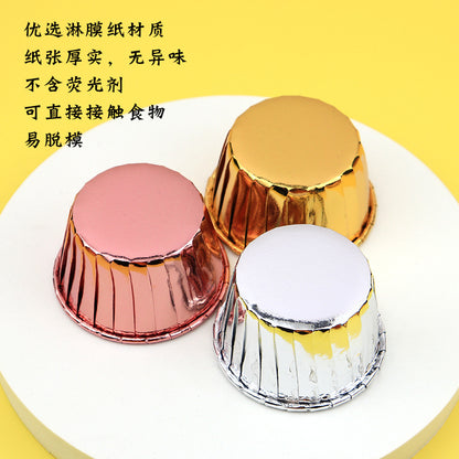 Large Maffin Cup Roll-up Cupcake Cups Golden Silver Cake Cups Maffin Baking Maffin Cup