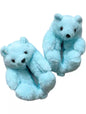 Cartoon Warm Teddy Bear Slippers Cute Little Bear Cotton Shoes Oversized Bear Indoor Home Shoes Winter Plush Wool Warm