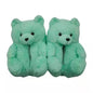 Cartoon Warm Teddy Bear Slippers Cute Little Bear Cotton Shoes Oversized Bear Indoor Home Shoes Winter Plush Wool Warm
