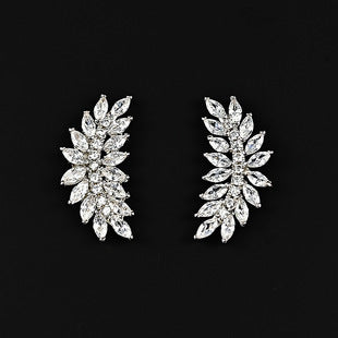 Amazon Minimalist Cool Style Zircon X-shaped Earrings for Women Simple Small Letter All-match Student Earrings e7501