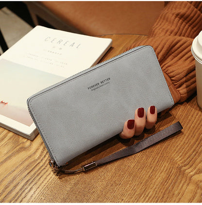 Lonny Women's Hand-Held Long Wallet Korean Style Handbag Multi-Functional Card Holder Mobile Phone Bag Coin Purse Women's Wallet