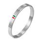 Cross-border stainless steel men's bracelet with red and green tape ring steel gold and black three color jewelry in stock wholesale