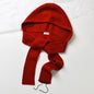 Autumn and winter new high-grade balaclava cap women's outer tie thick knitted warm earmuffs wool hat