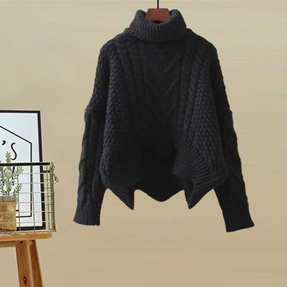 Autumn and Winter Women's Suit 2025 New Design High-Neck Knitted Sweater and Slimming Skirt Two-Piece Set