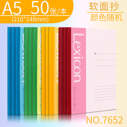 Deli Notebook B5 Large A4 Notepad Thickeneded Soft Copy A5 Simple Business Exercise Book Soft Surface Copy