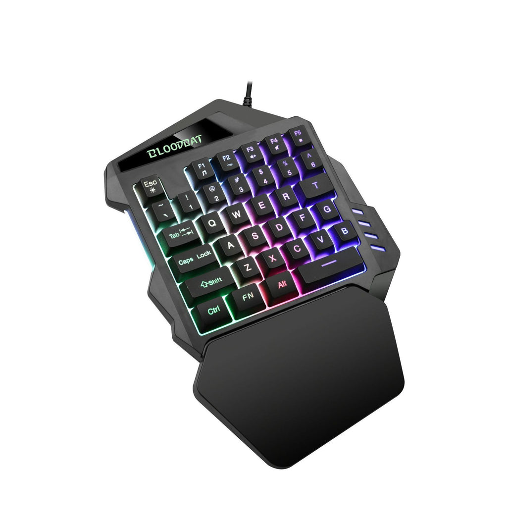 61 key RGB game wired keyboard mouse suit colorful MINI non-mechanical film black and white computer keyboard