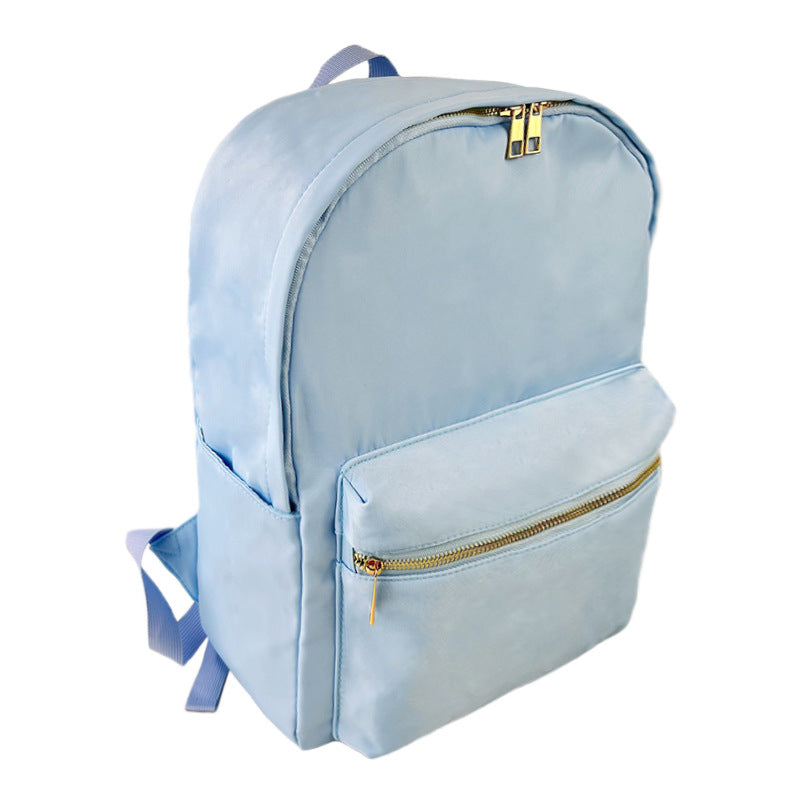 In stock waterproof backpack casual schoolbag large capacity high quality simple backpack school nylon storage bag