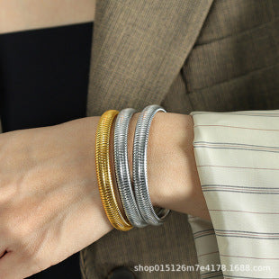 European and American cross-border stainless steel cross nail bracelet fashion all-match titanium steel bracelet men and women fashion bracelet wholesale