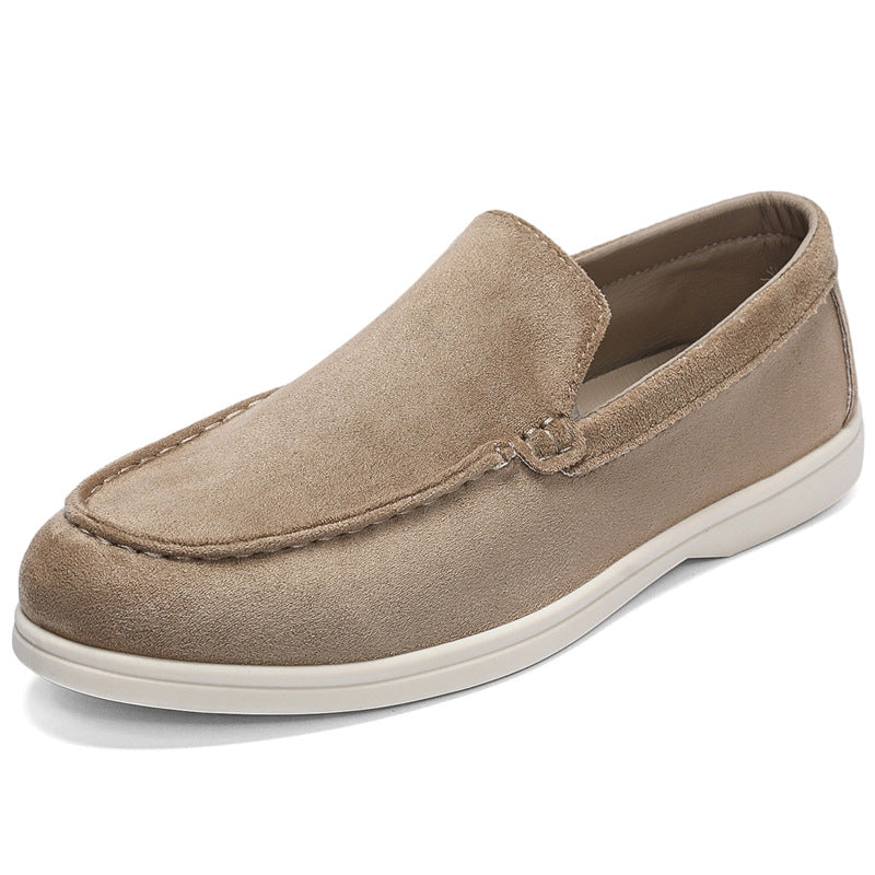 Cross-Border Popular Slip-On Suede Loafers Slip-On Slip-Ons Casual Fashion Beanie Shoes for Men Dropshipping