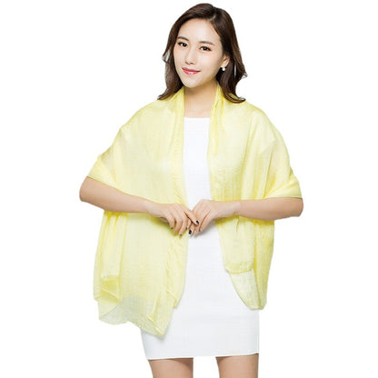 Candy Summer New Sun Protection Shawl Chiffon Imitation Silk Scarf Seaside Beach Towel Solid Color Silk Scarf Scarf Wholesale