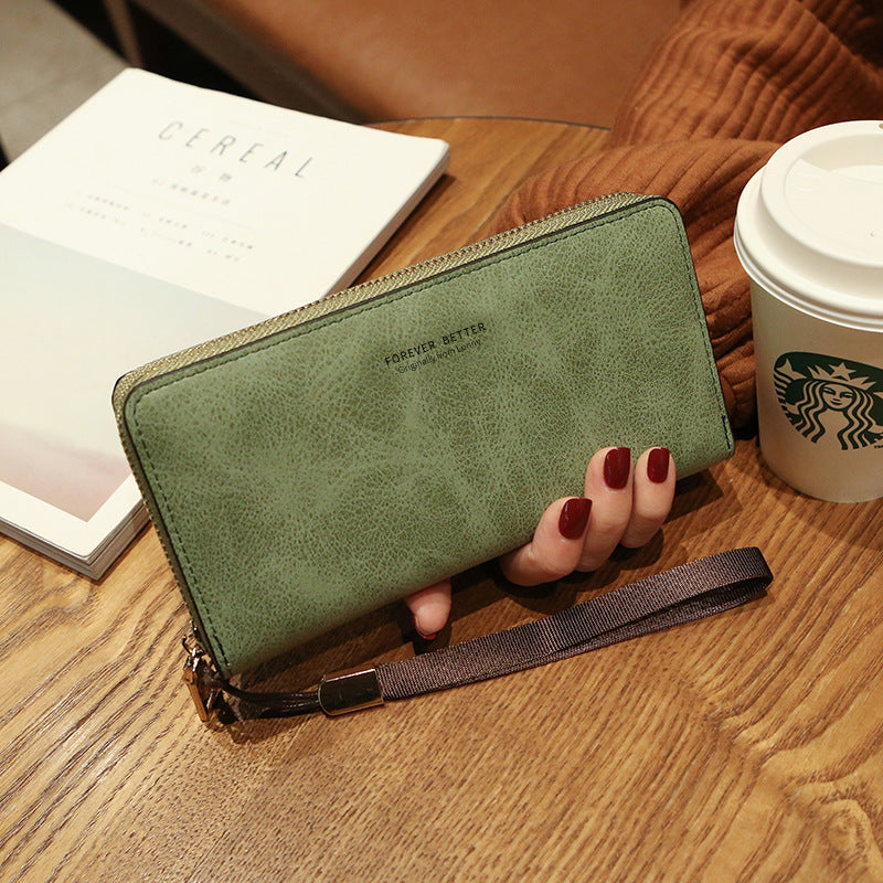 Lonny Women’s Long Wallet & Phone Bag – Korean Style Multi-Function Clutch