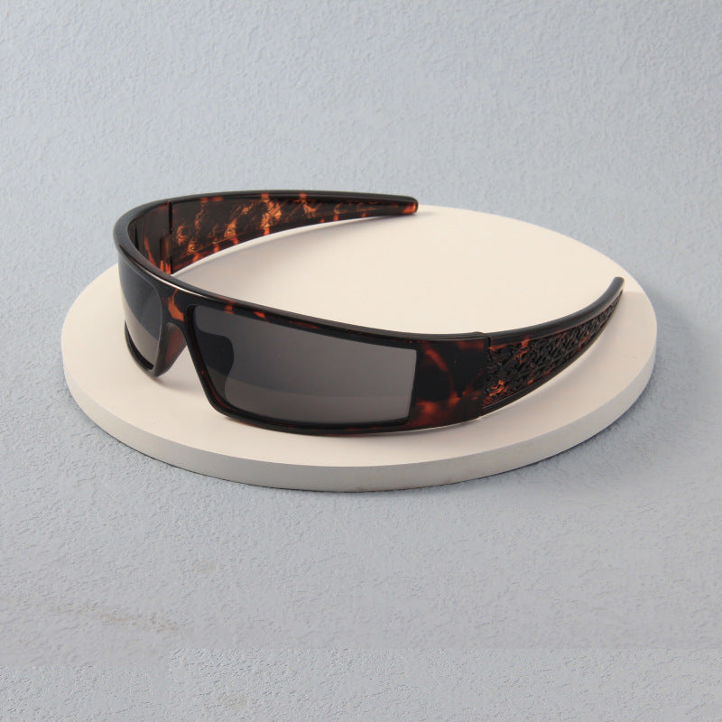 Hair Band Sunglasses Women's 2025 New High-end Sense European and American Niche Fashionable Distinctive Concave Style Windproof Riding Sunglasses