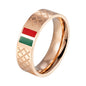 Cross-border stainless steel men's bracelet with red and green tape ring steel gold and black three color jewelry in stock wholesale