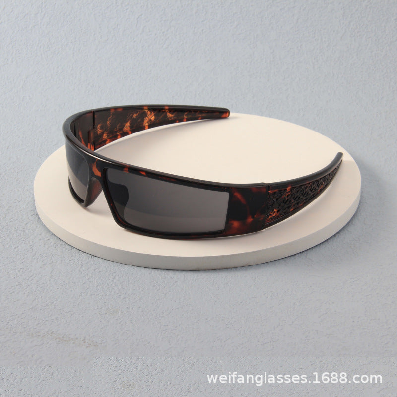Hair Band Sunglasses Women's 2025 New High-end Sense European and American Niche Fashionable Distinctive Concave Style Windproof Riding Sunglasses