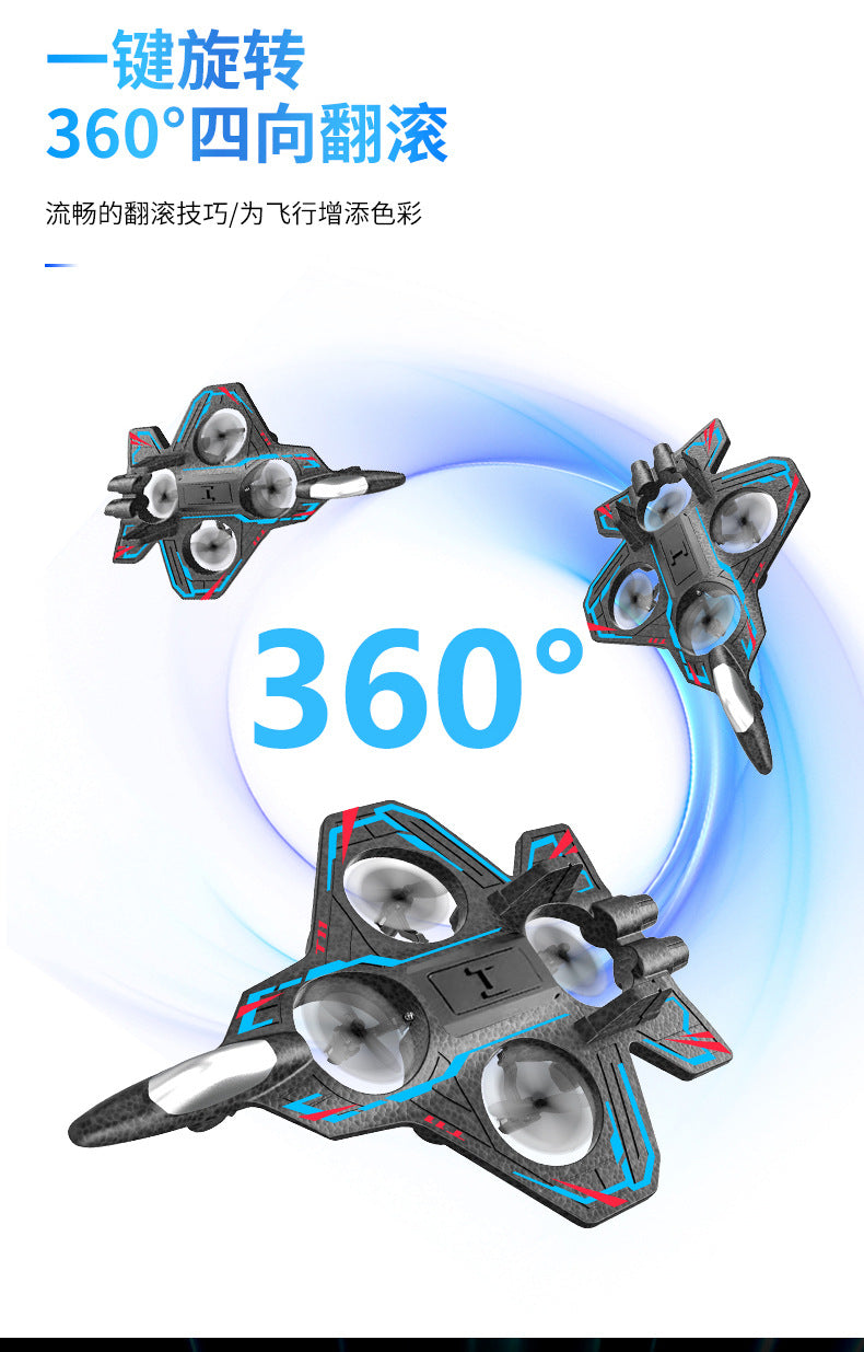 Cross-border new product remote control fighter four-channel suspension drone tumbling stunt toy foam drone