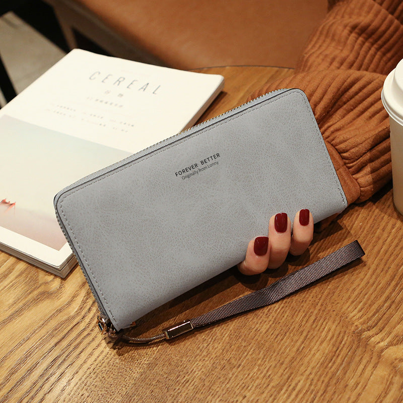 Lonny Women’s Long Wallet & Phone Bag – Korean Style Multi-Function Clutch