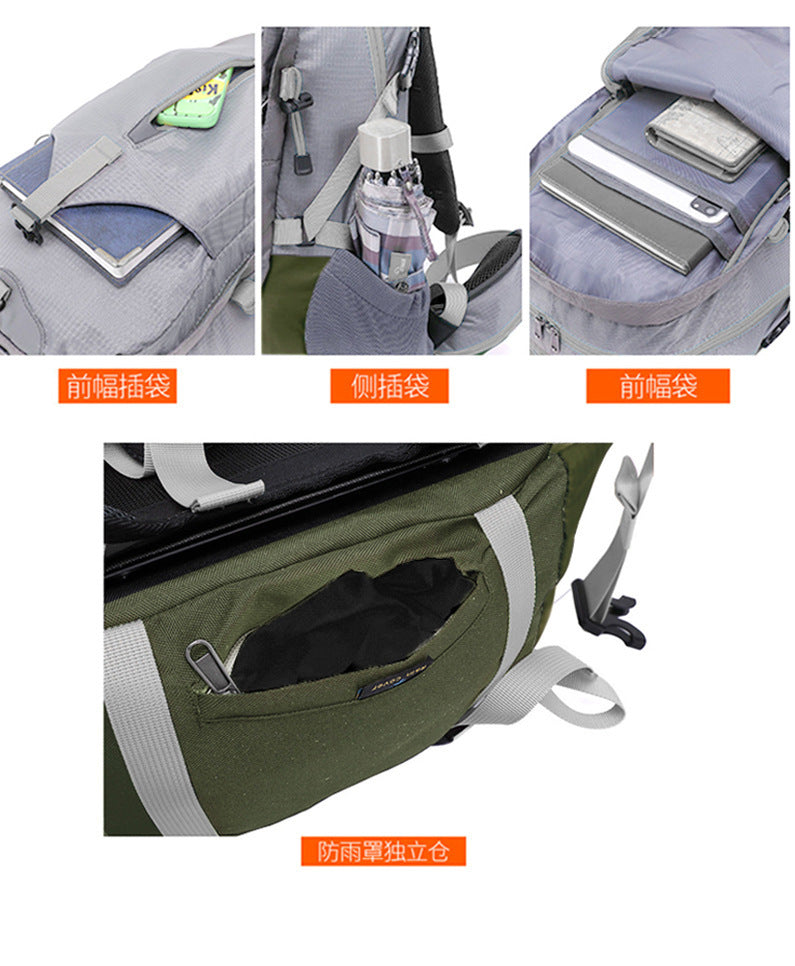 Cross-Border Outdoor Mountaineering Bag 40L Large Capacity Backpack for Men and Women New Hiking Backpack Cycling Bag