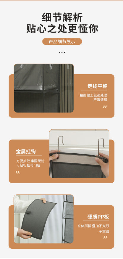 Wall-Mounted Storage Hanging Bag Behind the Door, Multi-Layered Dormitory Storage, Multifunctional Clothing and Toy Plastic Bag Storage Bag