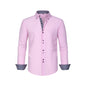 Cross-Border Four-Way Stretch Men's Shirt Polka Dot Color Matching Design Double-Breasted Shirt Men's Amazon Hot Style