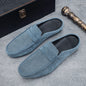 Men's Beanie Shoes, Half-Cup Breathable Toe-Toe Slip-Ons, Slip-On Half-Slippers, Men's Heelless Loafers for Men