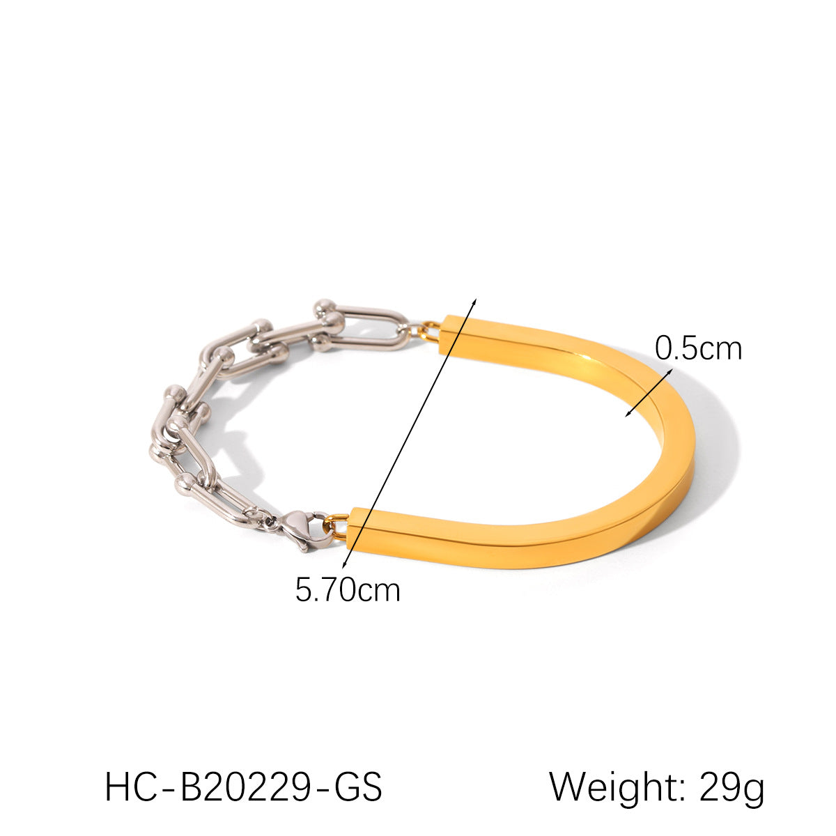 European and American Ins Style Internet Celebrity Jewelry U-Shaped Horseshoe Buckle Stainless Steel Necklace Women's Non-Fading Titanium Steel Bracelet Lock Earrings