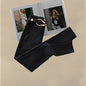 Plus Size Women's Autumn and Winter Suit 2025 New Stylish Patchwork Knitted Sweater Slimming Jeans Two-Piece Set
