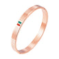 Cross-border stainless steel men's bracelet with red and green tape ring steel gold and black three color jewelry in stock wholesale