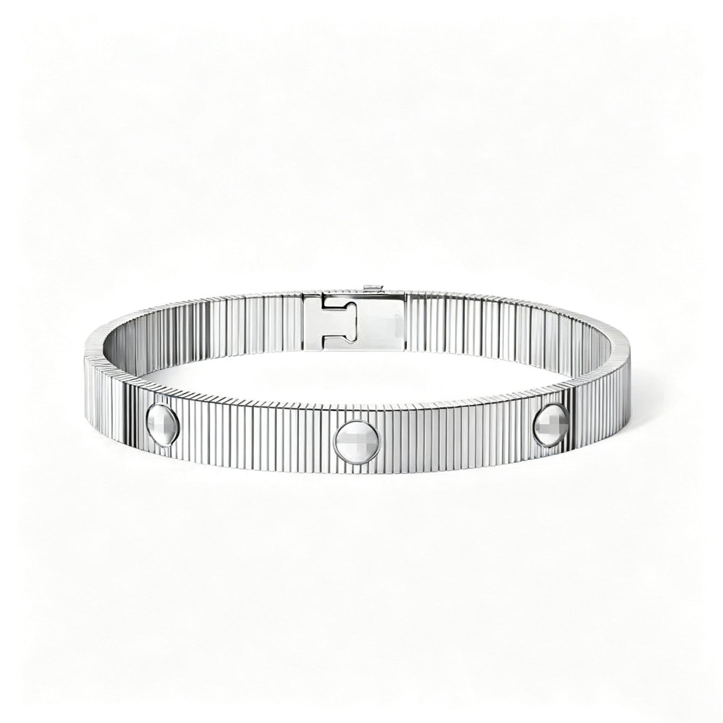 New Style Striped Screw Bracelet, Stainless Steel Plated with 18K Gold, Waterproof, Non-Fading, Titanium Steel High-End Luxury Bracelet