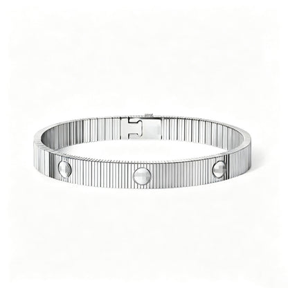 New Style Striped Screw Bracelet, Stainless Steel Plated with 18K Gold, Waterproof, Non-Fading, Titanium Steel High-End Luxury Bracelet