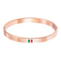 Cross-border stainless steel men's bracelet with red and green tape ring steel gold and black three color jewelry in stock wholesale