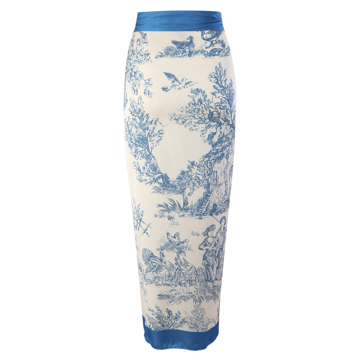 2025 European and American New Style One-Piece Swimsuit for Women, Slim-Fitting, Retro Tie-Up, Sun-Protective Long Skirt Two-Piece Set, Hard-Packed Swimsuit