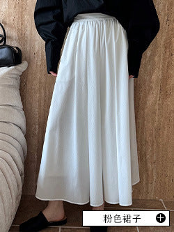 Luxi profile stacked stand collar deep V-neck white shirt Women's lazy batwing sleeve elegant large commuter shirt 9618