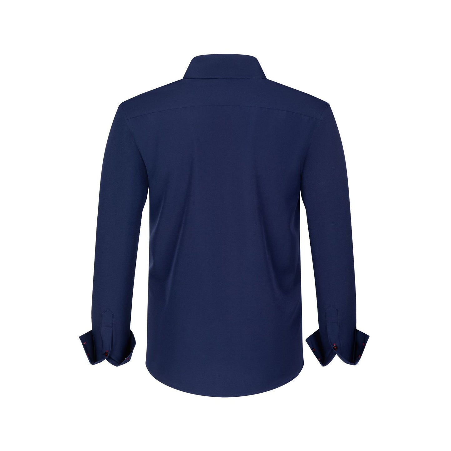 Cross-Border Four-Way Stretch Men's Shirt Polka Dot Color Matching Design Double-Breasted Shirt Men's Amazon Hot Style