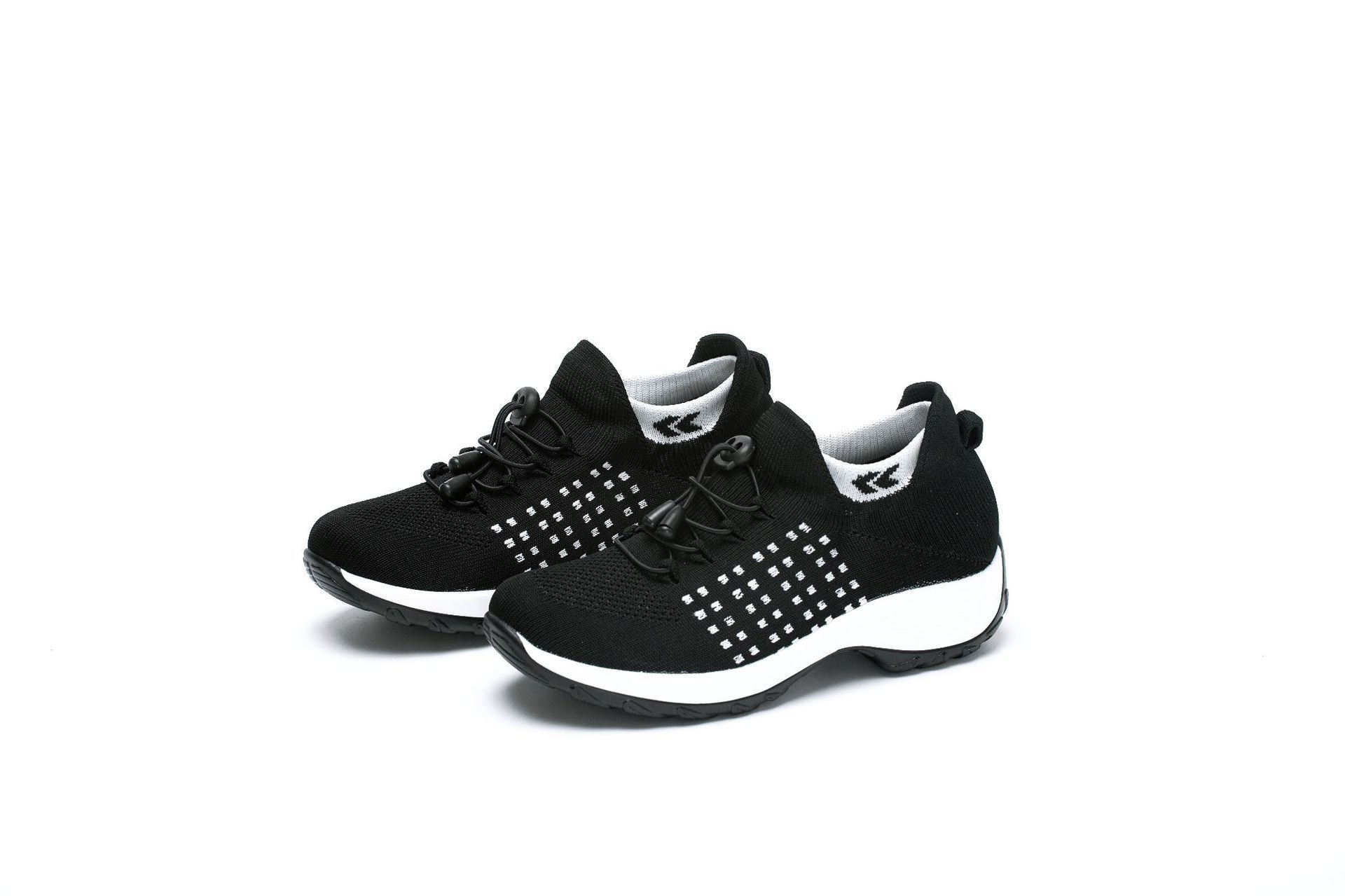 2025 Cross-Border New Large-Size Fly-Knit Mesh Shoes Trendy Mom Shoes Fashionable Sock Shoes Breathable Sports Women's Shoes