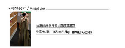 Luxi Elegant V-neck Sleeveless Kink Waist dress Women's Slimming Irregular High-end Hong Kong-style Long Skirt 3985