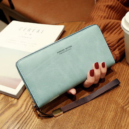 Lonny Women's Hand-Held Long Wallet Korean Style Handbag Multi-Functional Card Holder Mobile Phone Bag Coin Purse Women's Wallet