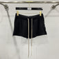 Men’s Dark Style Wool Knit Shorts – Black & Gray Casual Fashion Shorts, Comfortable Stylish Everyday Wear