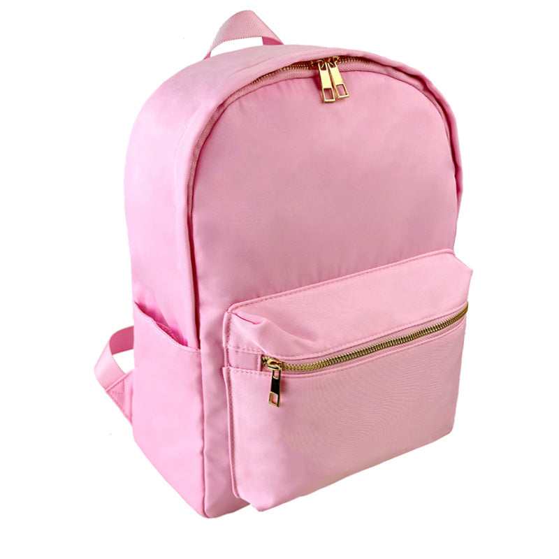 Cross-border Backpack Nylon Waterproof Rainbow Plaid Backpack Advanced Sense Niche Design Large Capacity Portable Backpack