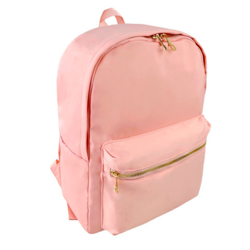 In stock waterproof backpack casual schoolbag large capacity high quality simple backpack school nylon storage bag