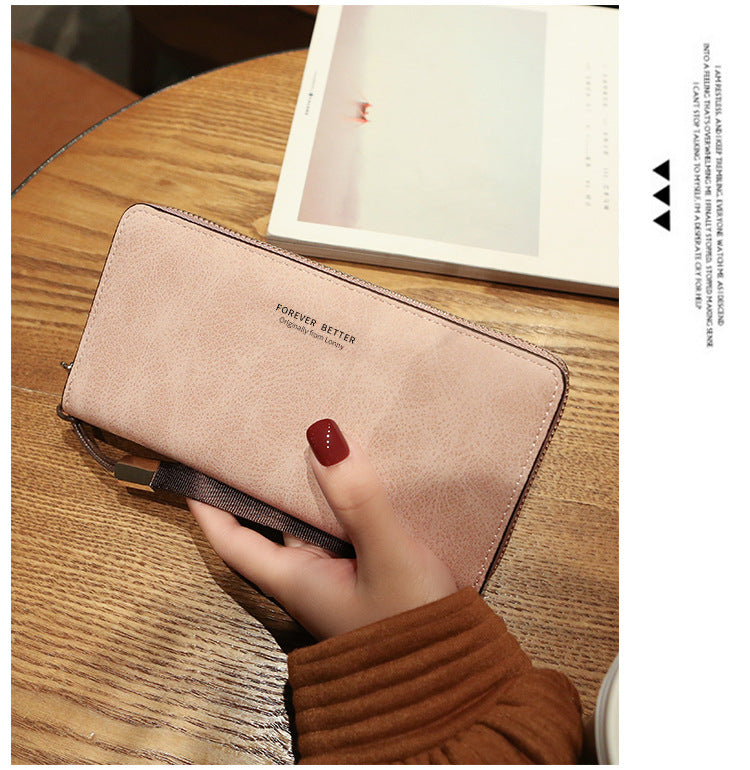 Lonny Women's Hand-Held Long Wallet Korean Style Handbag Multi-Functional Card Holder Mobile Phone Bag Coin Purse Women's Wallet