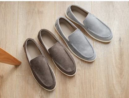 Cross-Border Popular Slip-On Suede Loafers Slip-On Slip-Ons Casual Fashion Beanie Shoes for Men Dropshipping