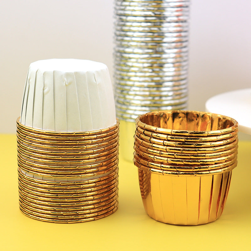 Large Maffin Cup Roll-up Cupcake Cups Golden Silver Cake Cups Maffin Baking Maffin Cup