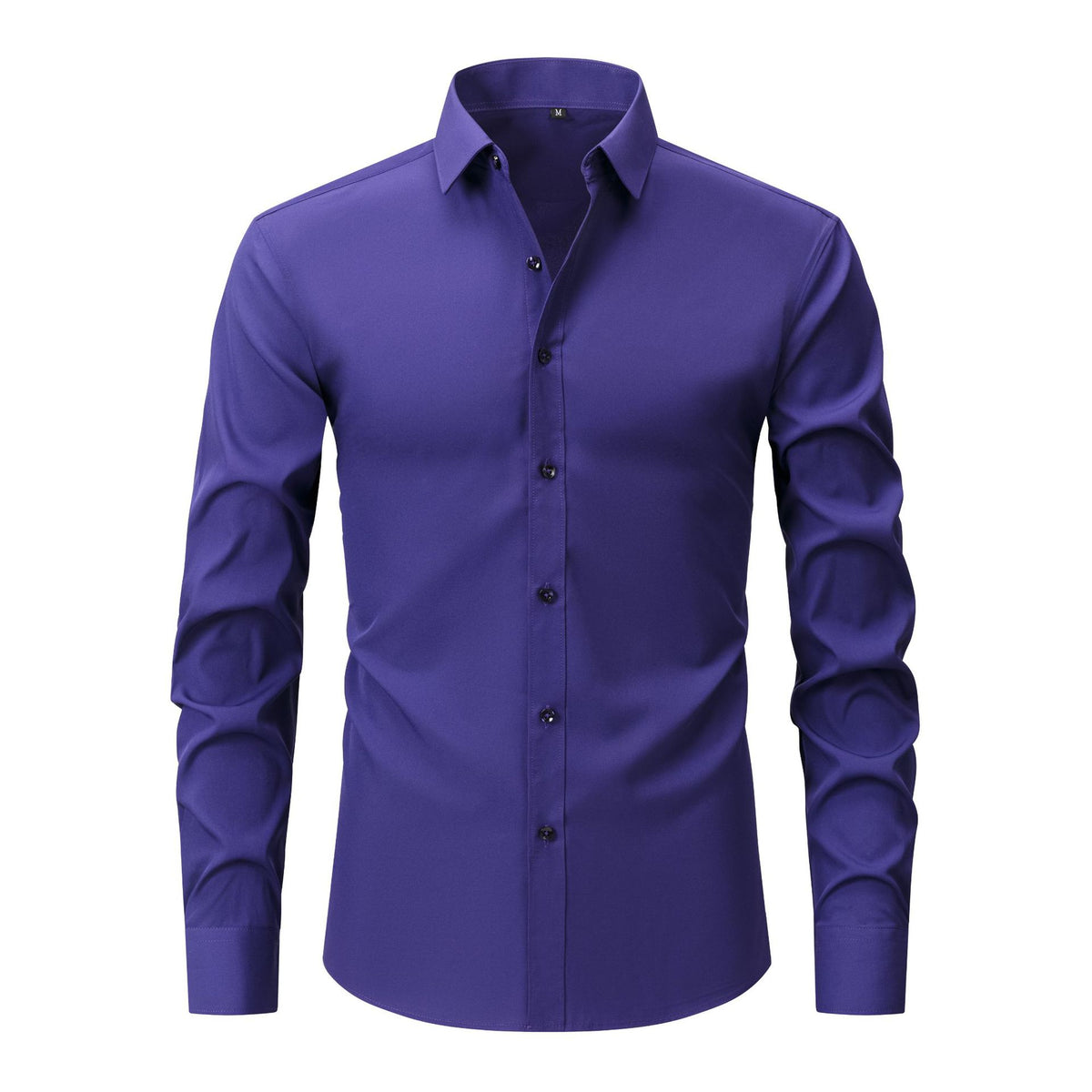 Cross-Border Four-Way Stretch Shirt Men's Shirt Wrinkle-Free and Anti-Wrinkle Amazon Export Thin Cardigan Long-Sleeved Shirt for Men